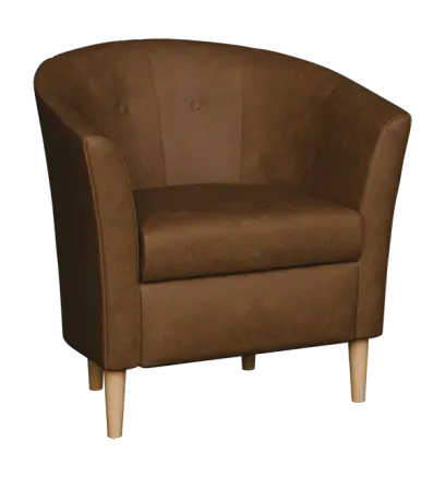 CHARLOTTE 1, křeslo, broušená látka hořká čokoláda